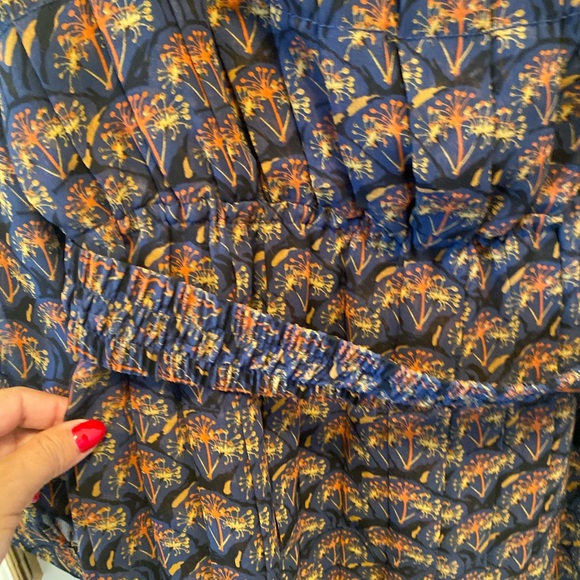 Banana Republic Belted Dress, Vintage inspired print, Navy blue, classic style - Picture 8 of 11